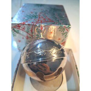 Wallace Silver-Plated Sleigh Bell Christmas Ornament In Original Holiday Gift Bo